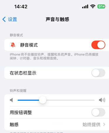 凤阳苹果15Pro维修网点分享iPhone15Pro系列机型中隐藏静音图标 