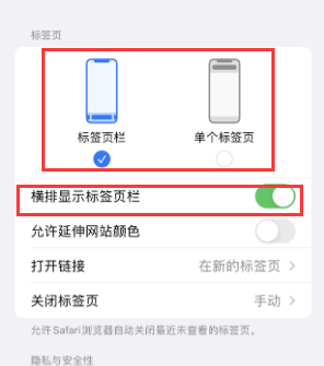 凤阳iPhone授权维修分享Safari浏览器如何切换标签栏位置 